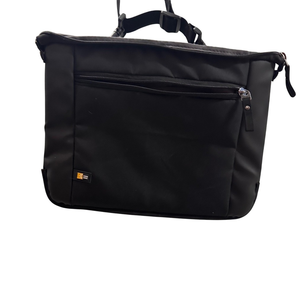 Case Logic Laptop Messenger Bag Adjustable Strap Black Commuter 13‎ in L 8 in H